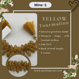Yellow Tourmaline Marquise Bead Strand