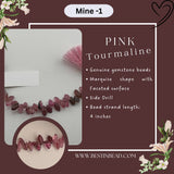 Pink Tourmaline Marquise Bead Strand
