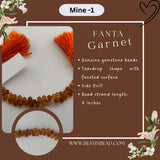 Fanta Garnet Teardrop Bead Strand