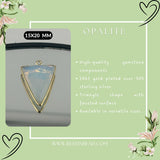 Opalite Triangle Pendant - Boho Chic Gemstone Necklace with 24kt Gold Elegance