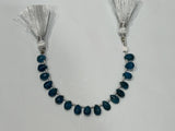 Blue Apatite Teardrop Beads | Faceted Gemstone Strand