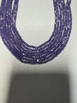 Amethyst Zircon Rondelle Gemstone Beads - Natural Semi Precious Bead Strand - Sizes 2mm to 7mm - Jewelry Making Supplies