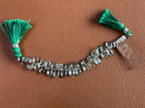 Faceted Moss Aquamarine Pear Beads | AAA Grade, 4 Inch Strand