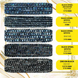 Black Gemstone Beads Strand – Onyx, Spinel, Tourmaline, Zircon