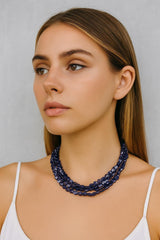 Aquamarine Iolite Labradorite Apatite Beads | Faceted Smooth Gemstone Strand