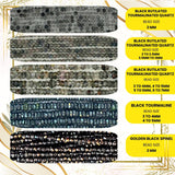 Black Gemstone Beads Strand – Onyx, Spinel, Tourmaline, Zircon