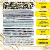 Amethyst & Rainbow Moonstone Bead Strand | AAA Faceted Rondelle Oval | Gemstone Supply