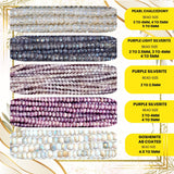 Amethyst & Rainbow Moonstone Bead Strand | AAA Faceted Rondelle Oval | Gemstone Supply
