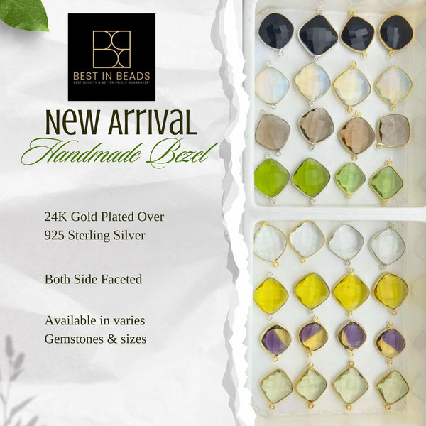 The 11mm, 15mm, and 18mm cushion connectors lined up to demonstrate the size options for jewelry making.