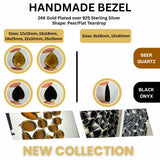 A flat lay on a velvet background showing the components for a high-end bridal jewelry set using the pear shape connectors.