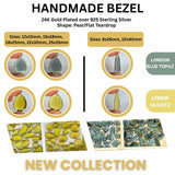 A color chart of all 15 available gemstone pear pendants, ideal for creating custom birthstone gifts for formal occasions.