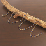 Natural Gemstone Beads 18K Gold Ruby Emerald Diamond Sapphire - Sold by the inch