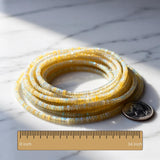Natural Ethiopian opal smooth rondelle beads strand in jewelry box, 2-3mm Welo opal beads, 16 inch strand