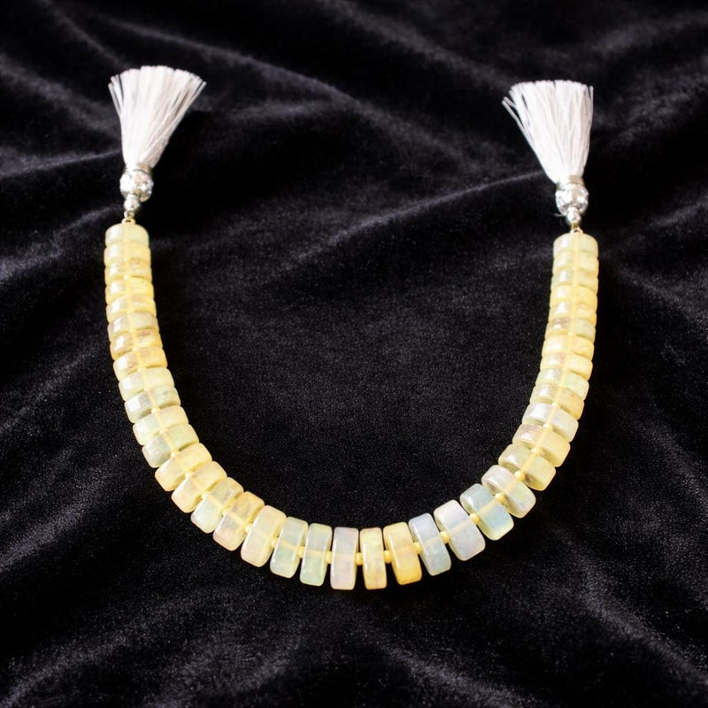 Ethiopian white opal wheel tyre heishi beads, AAA natural Welo opal disc strand for jewelry making