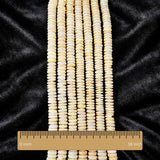 Ethiopian White Opal Wheel Beads | Natural Welo Tyre Heishi Smooth & Faceted | Bulk Strand