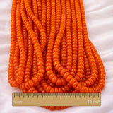 Ethiopian Orange Opal Rondelle Beads | Natural Welo Fire Opal Smooth & Faceted | Bulk Strand