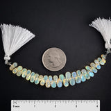 Ethiopian Opal Teardrop Beads – Natural Fire Opal Strand, 4 Inch Makers Pack