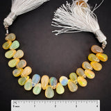 Ethiopian Opal Teardrop Beads – Natural Fire Opal Strand, 4 Inch Makers Pack