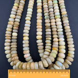 Ethiopian Brown Opal Rondelle Beads – Faceted Fire Opal Strand, Boho Jewelry Supply