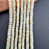 Ethiopian White Opal faceted rondelle bead strand 16 inch full strand natural fire opal small rondelle beads wholesale jewelry making supply