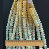 Ethiopian White Opal Faceted Rondelle Beads | Natural Welo Fire Opal Gemstone | Bulk Strand