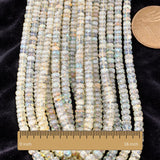Ethiopian White Opal Faceted Rondelle Beads | Natural Welo Fire Opal Gemstone | Bulk Strand
