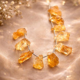 Raw Citrine Bead Strand | Natural Gemstone, DIY Jewelry Making