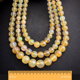 Ethiopian Opal Round Beads – Natural Fire Opal Smooth Graduated Strand Necklace Length