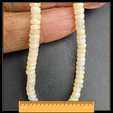 Natural Ethiopian Opal Rondelle Beads – Faceted Fire Opal Strand (16 Inch)
