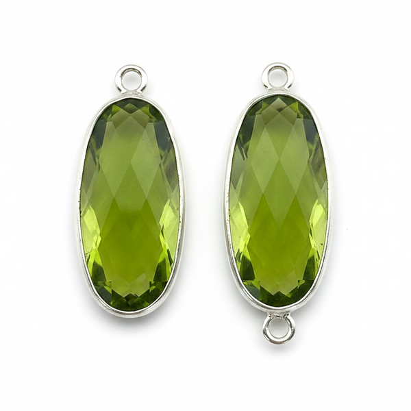 Boho Chic Peridot Bezel Pendant - Handcrafted Gemstone Necklace in 925 Sterling Silver with Stunning Finishes